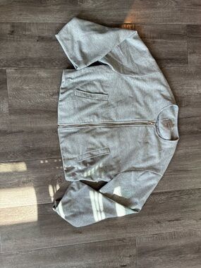 Autres Filles Light Gray Zip-Up Bomber Jacket